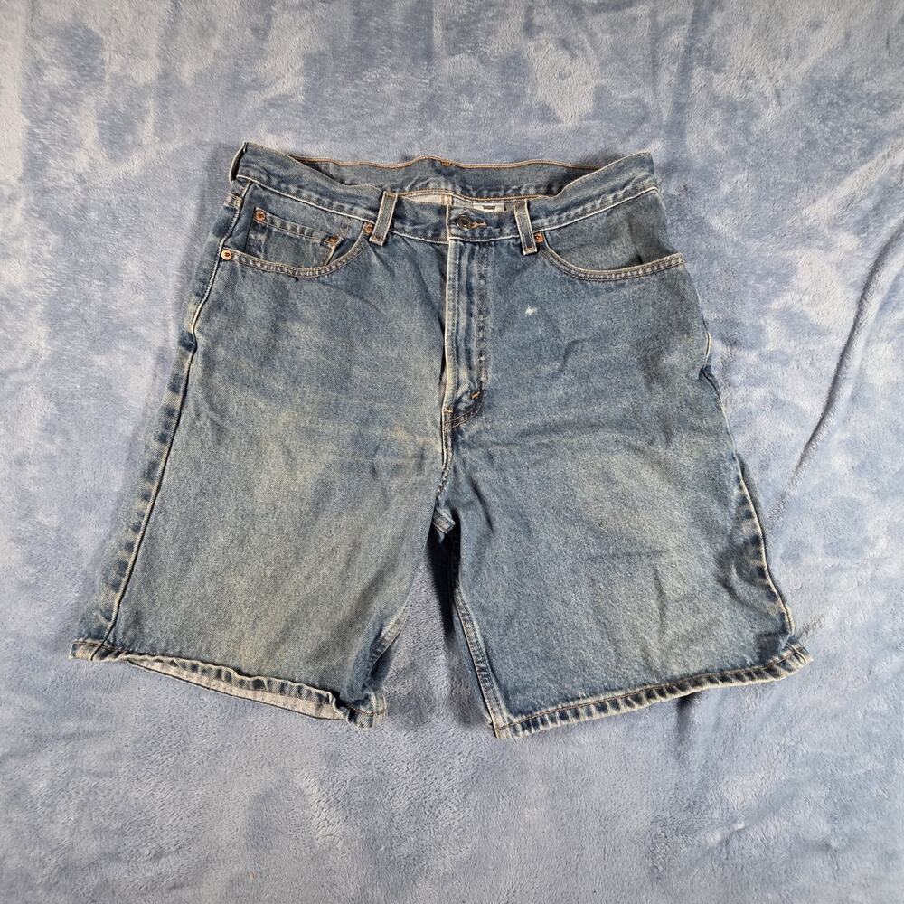 Vintage Y2K Levi’s 550 Denim Shorts Men’s 34 Long Relaxed Fit Blue Jorts
